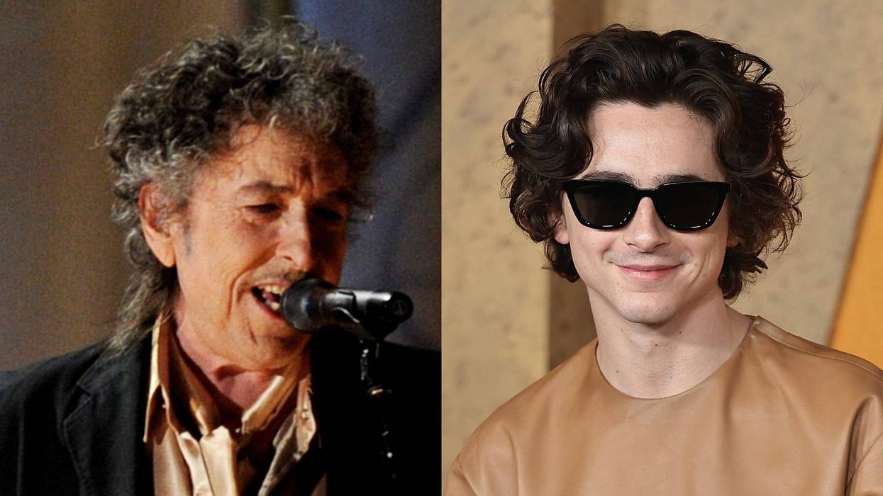 Bob Dylan and Timothée Chalamet