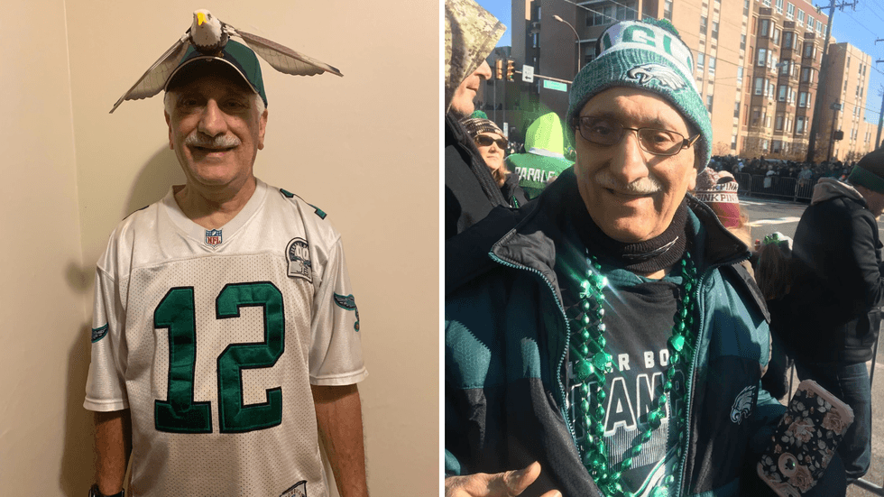 Bob Virga in his Eagles gear