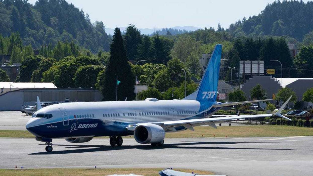 Boeing 737 MAX 10 prepares to take off for its first flight at Renton Municipal Airport on June 18, 2021 in Renton, Washington. The 737 MAX 10 is Boeing's newest model since regulators cleared the 737 MAX to fly again in November 2020. (Photo by Stephen Brashear/Getty Images)