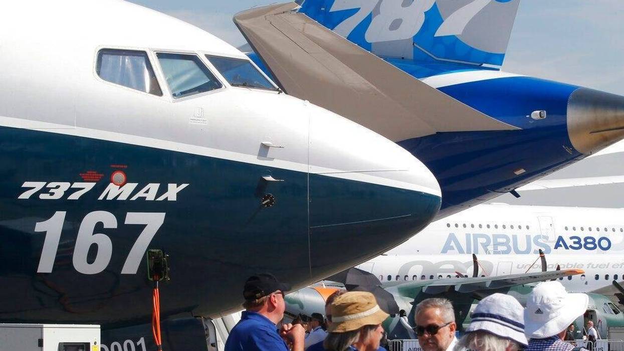 Boeing planes displayed at Paris Air Show, in Le Bourget, east of Paris, France. Uncertainty over a Boeing jet and apprehension about the global economy hover over the aircraft industry as it prepares for next week's Paris Air Show.
