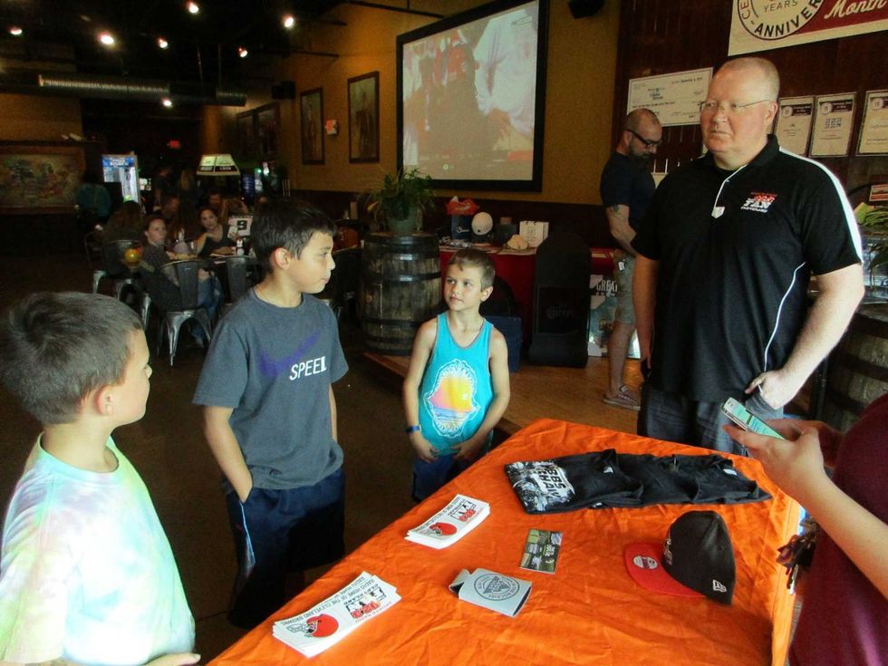 Boomer and Gio at Giants training camp