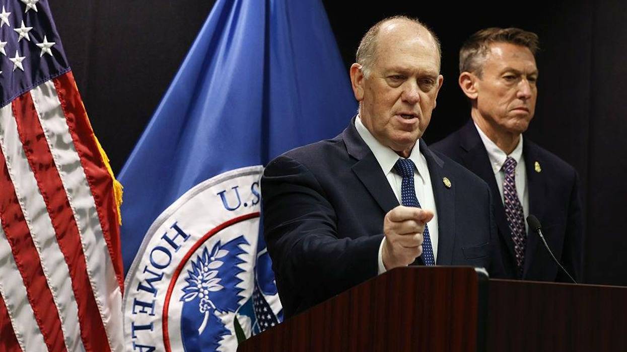 Border czar Tom Homan speaks during a news conference about ongoing immigration enforcement operations on January 29, 2026 in Minneapolis, Minnesota.