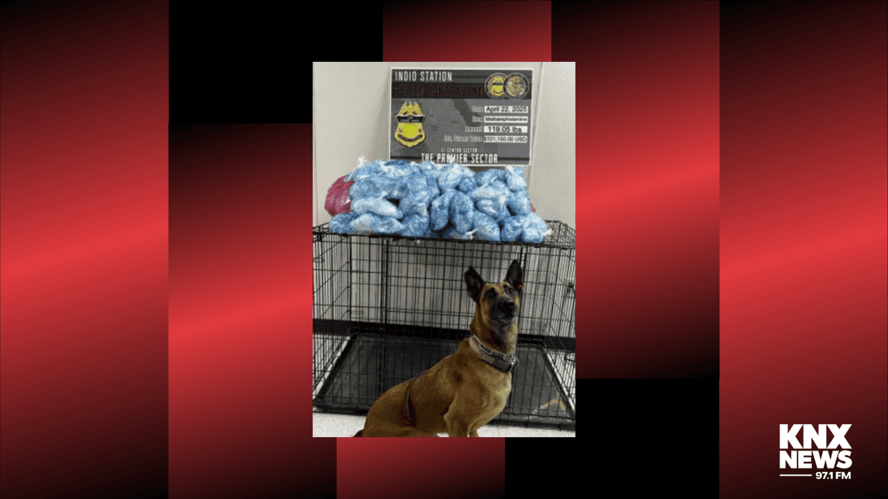 Border patrol agents along with a K-9 partner discover and seize nearly 120 pounds of methamphetamine.