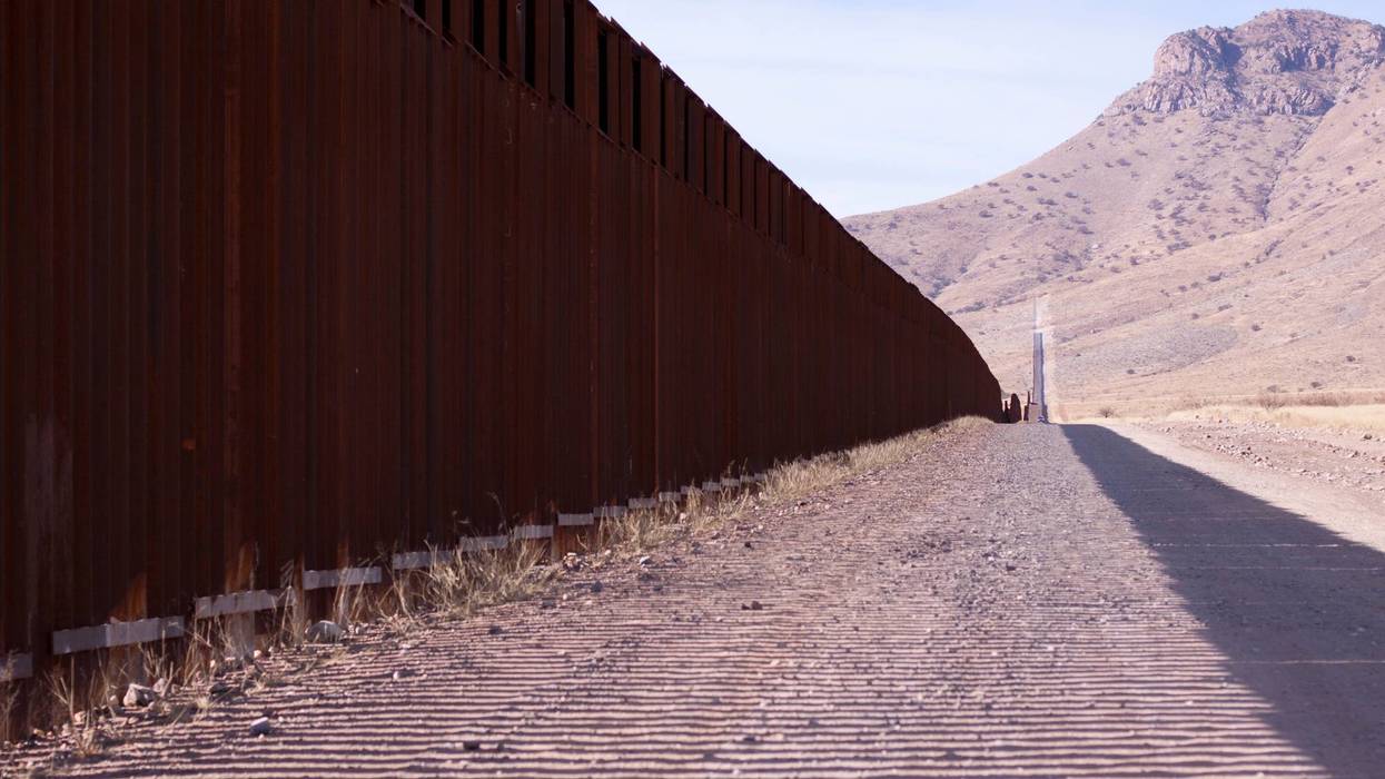 Border wall separating the United States from Mexico