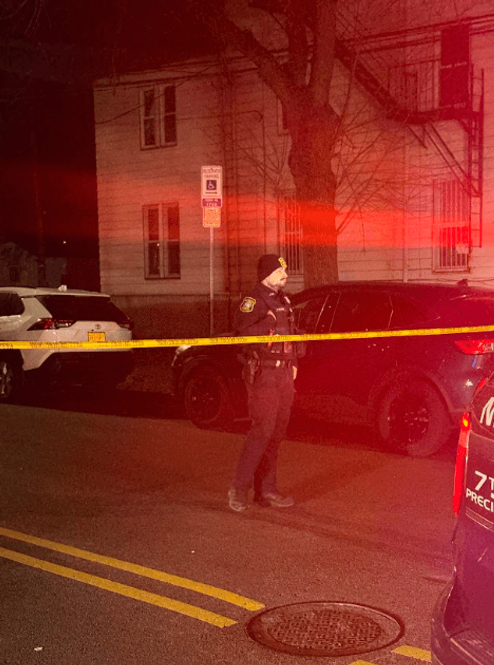 Both the 14-year-old suspect and another officer are hospitalized for treatment of non-life-threatening injuries.