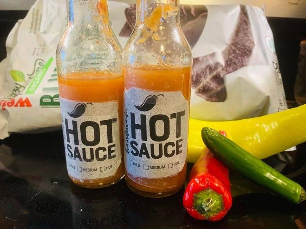 Bottled hot sauce