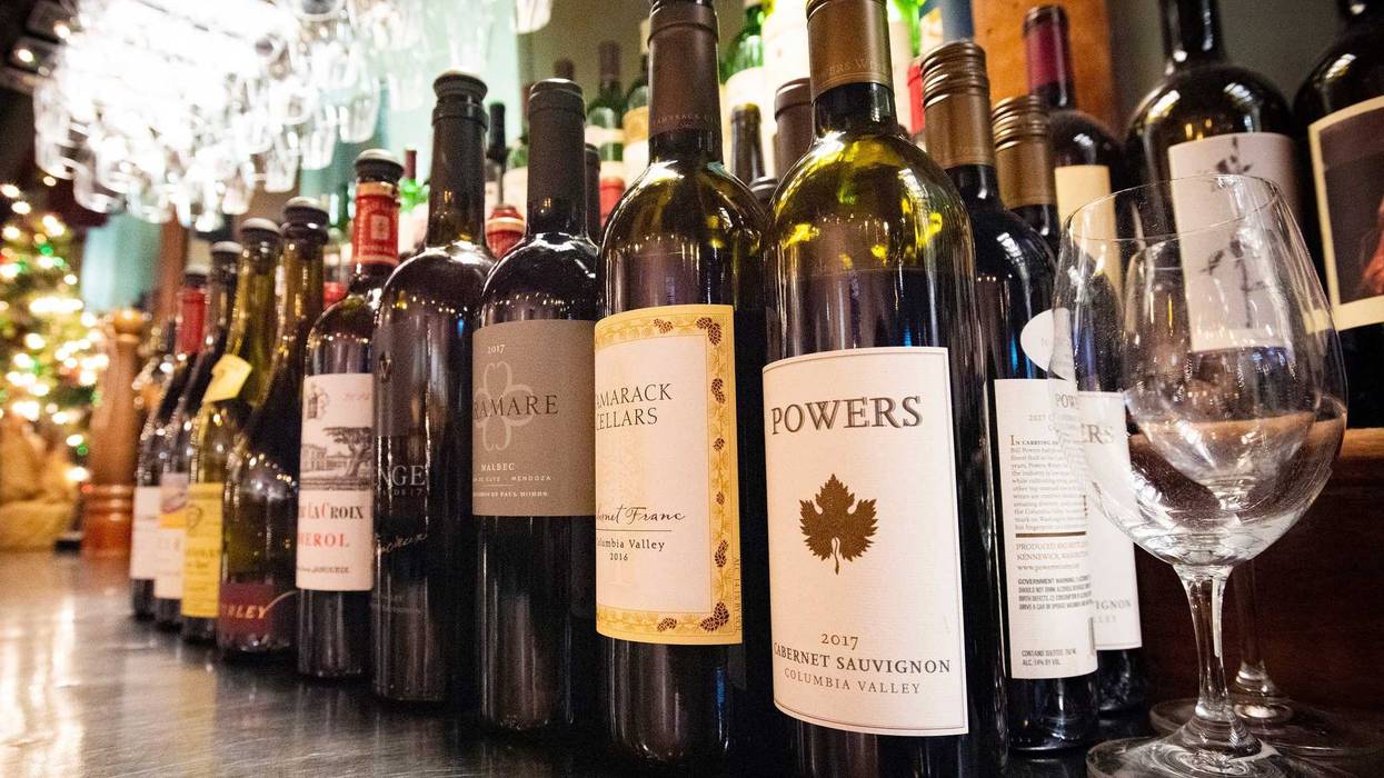 Bottles of wine for by the glass service at Northampton Wine and Dine 0220 Tg Drinks 08