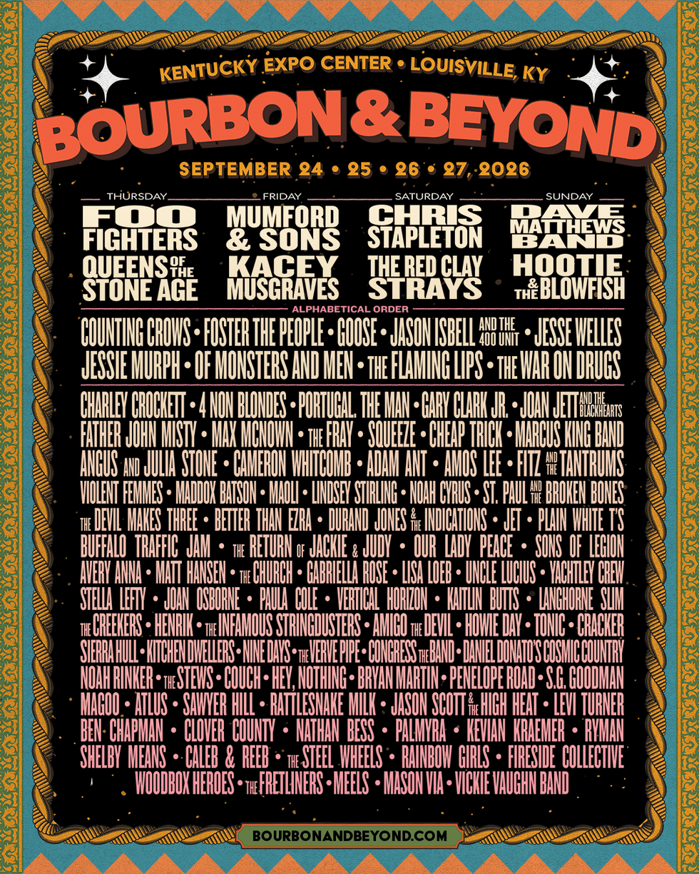 Bourbon & Beyond 2026 lineup