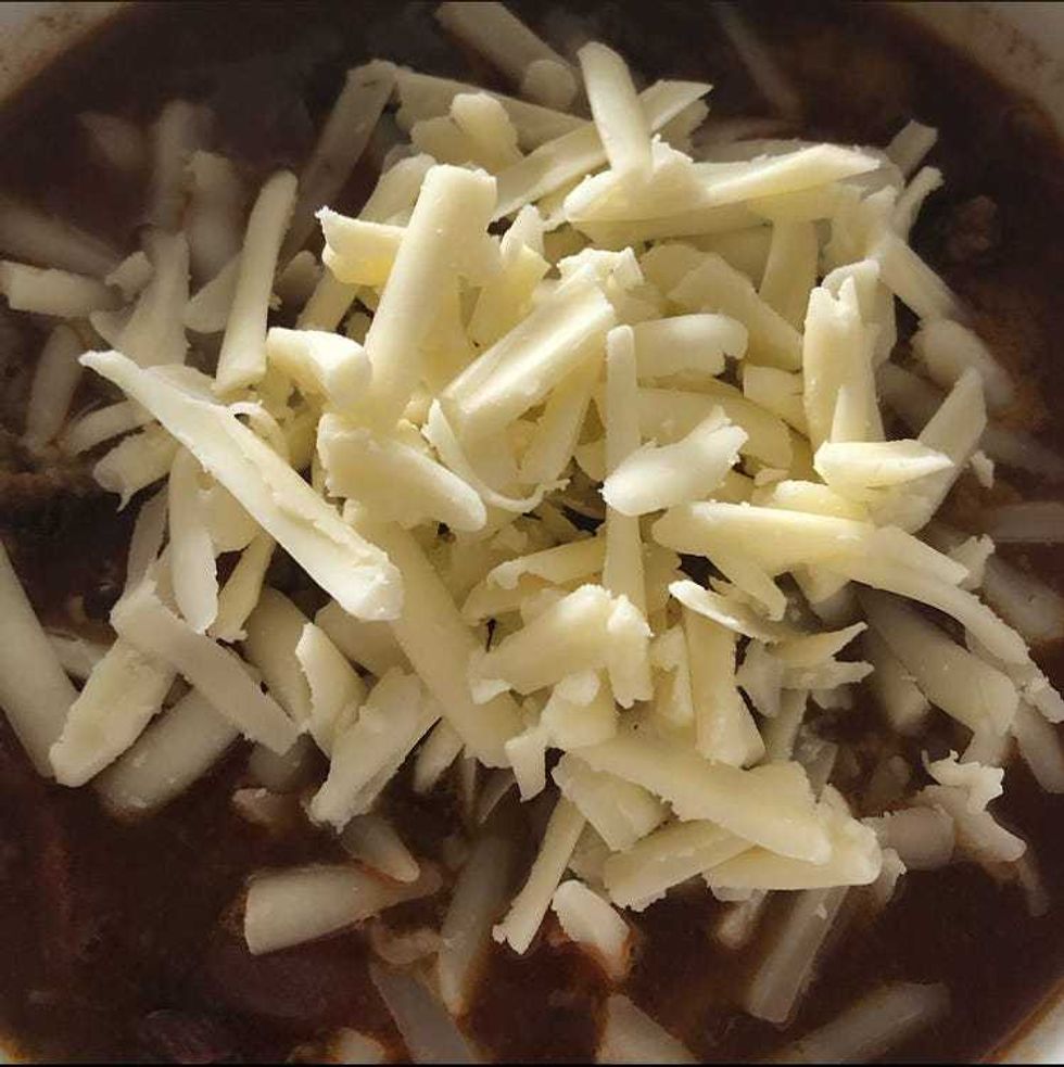 Bowl of soup with cheese