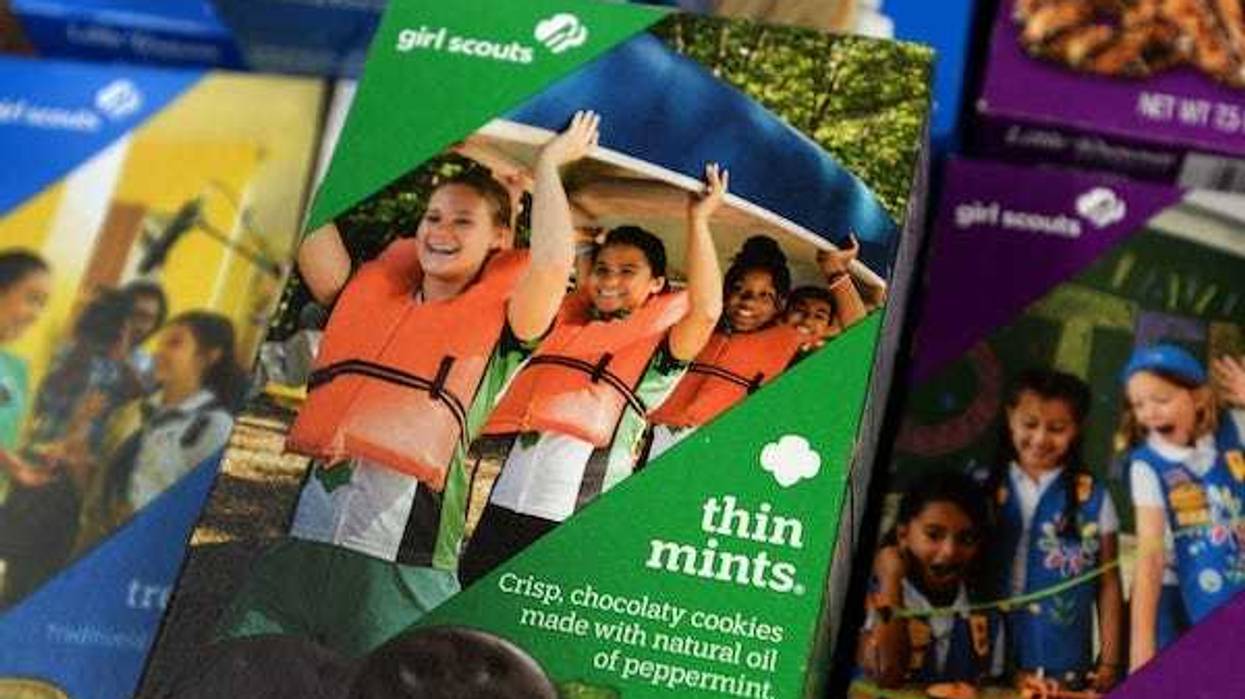 Box of Girl Scout cookies