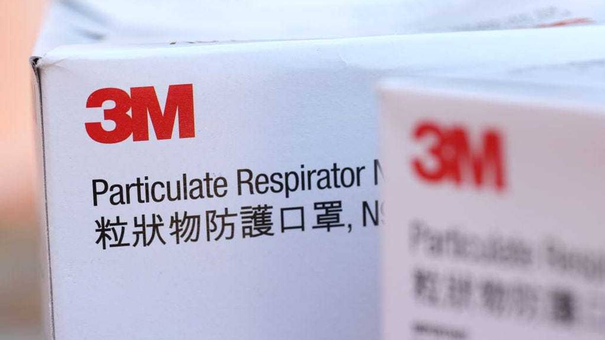 Boxes of 3M brand N95 particulate respirators are displayed on a table on July 28, 2020 in San Anselmo, California.