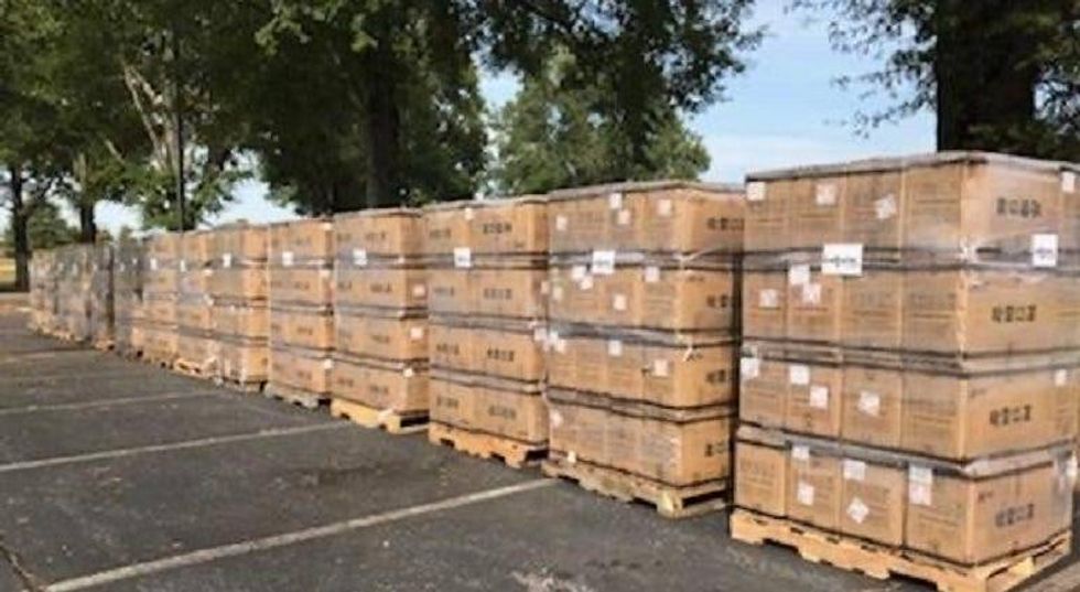 Boxes of Personal Protective Equipment