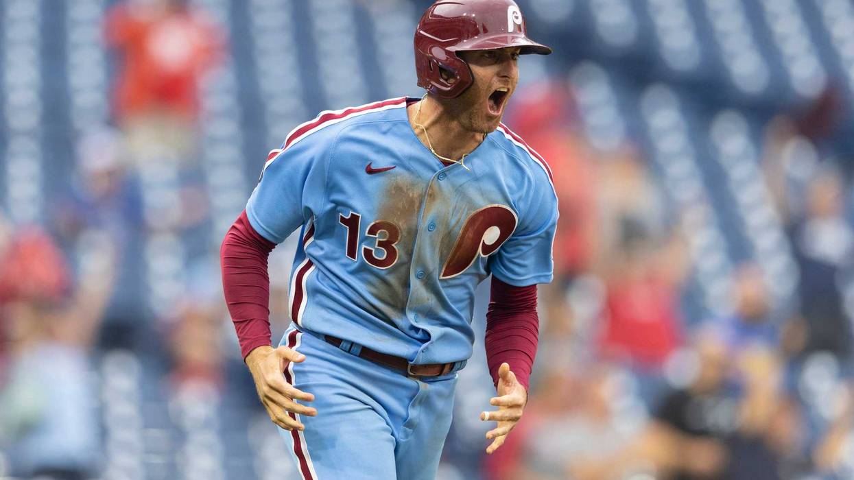 Brad Miller, who hit a walk-off grand slam for the Phillies to beat Washington on Thursday.