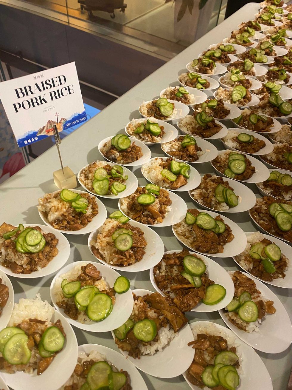 Braised pork rice at the Taipei Economic and Cultural Office in New York