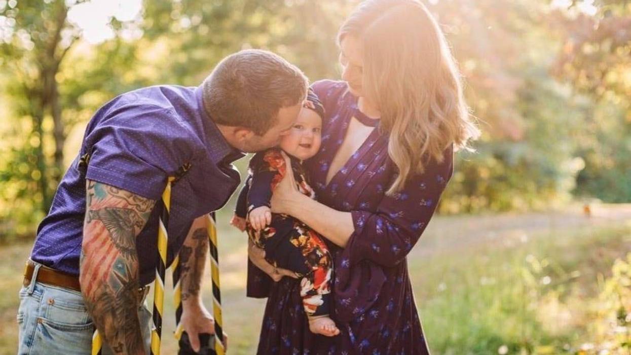 Brandon Rumbaugh, his wife Cassy, and their daughter Remi