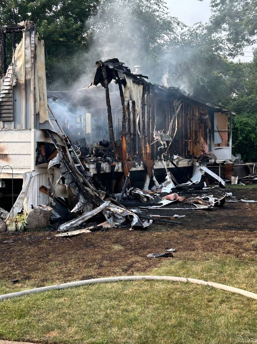 Brandon Twp. fire scene