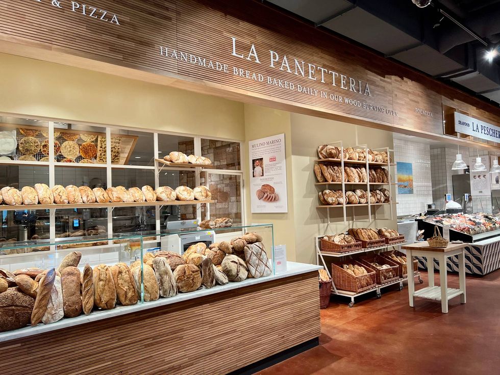 Bread bakery at Eataly.