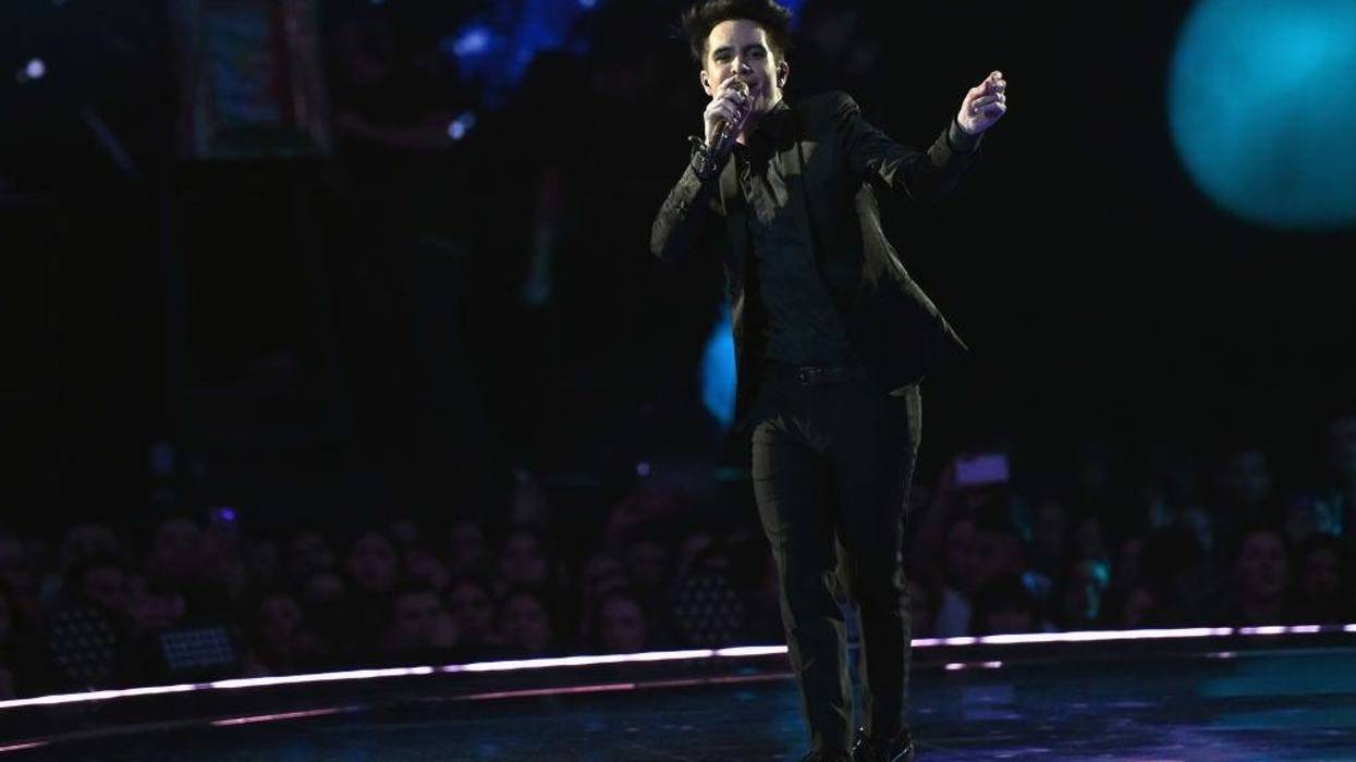 Brendon Urie of Panic! at the Disco performs on stage during the MTV EMAs 2018 at Bilbao Exhibition Centre on November 4, 2018 in Bilbao, Spain