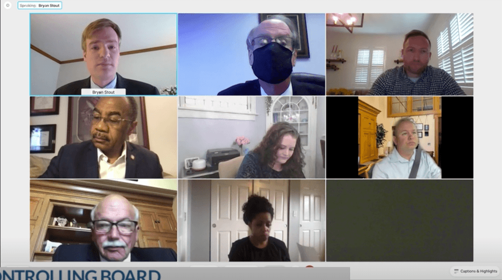 Brennan plays it cool while in his "home office."