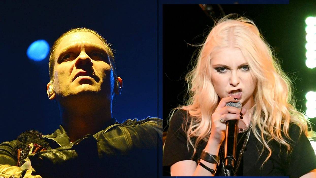 Brent Smith of Shinedown and Taylor Momsen of The Pretty Reckless