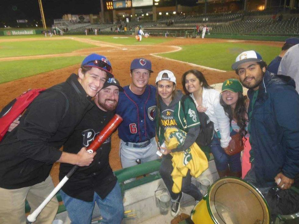 Brett Phillips poses with Oakland A