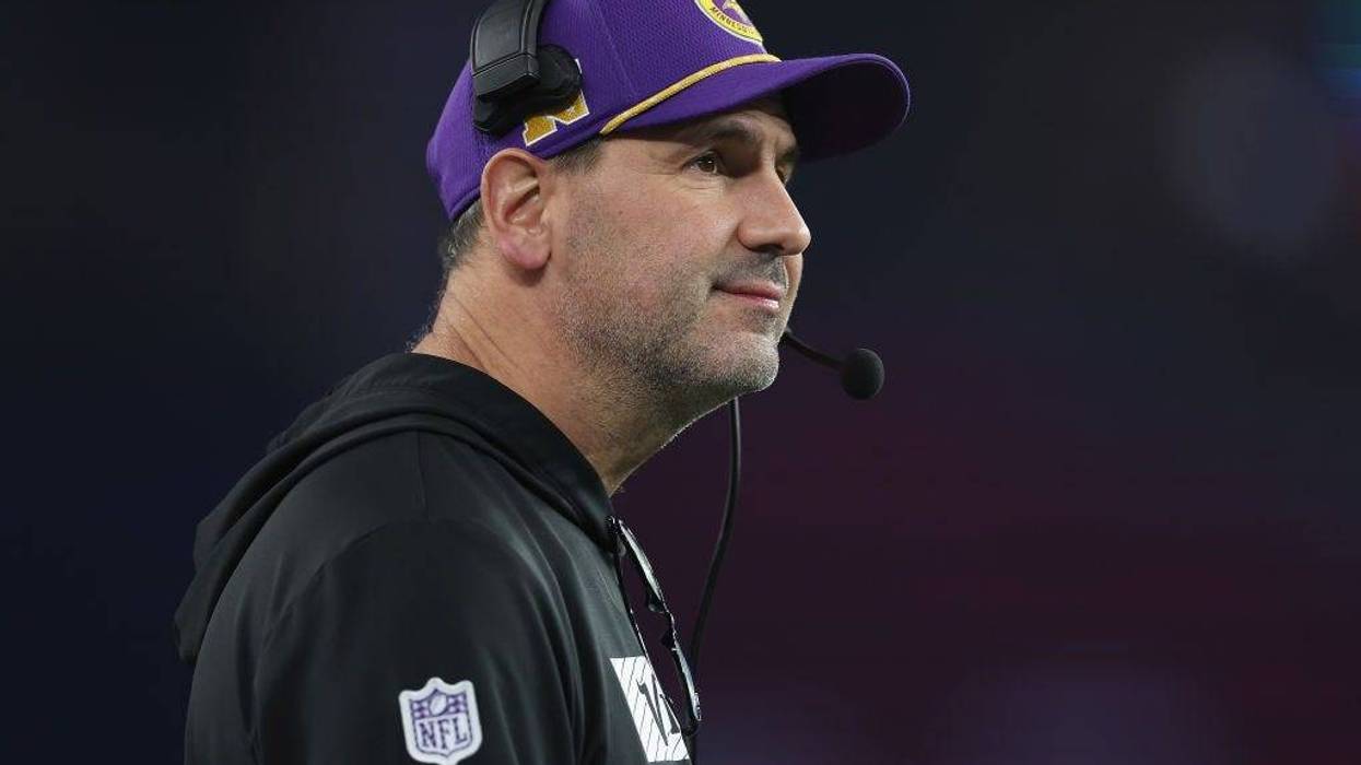 Brian Angelichio with Vikings