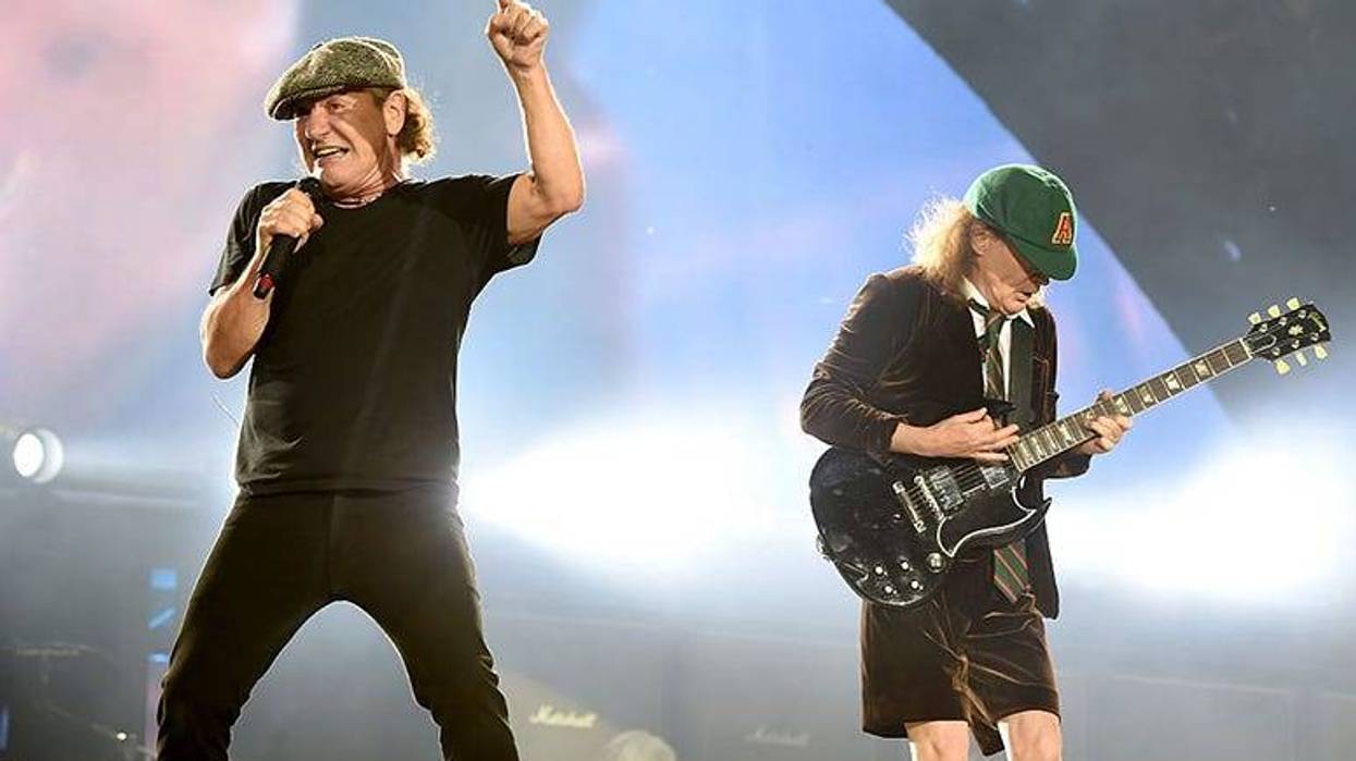 Brian Johnson and Angus Young of AC/DC