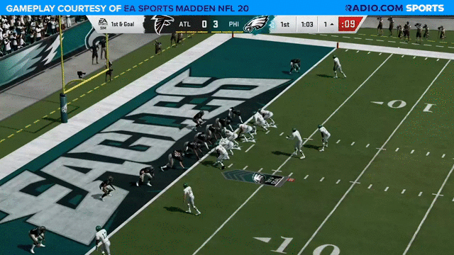 Brian Westbrook delivers a one-yard touchdown