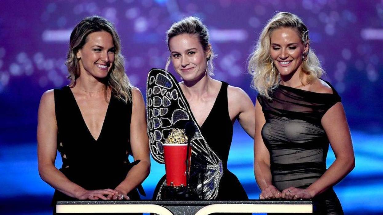 Brie Larson and her stunt doubles at the "MTV Movie & TV Awards"