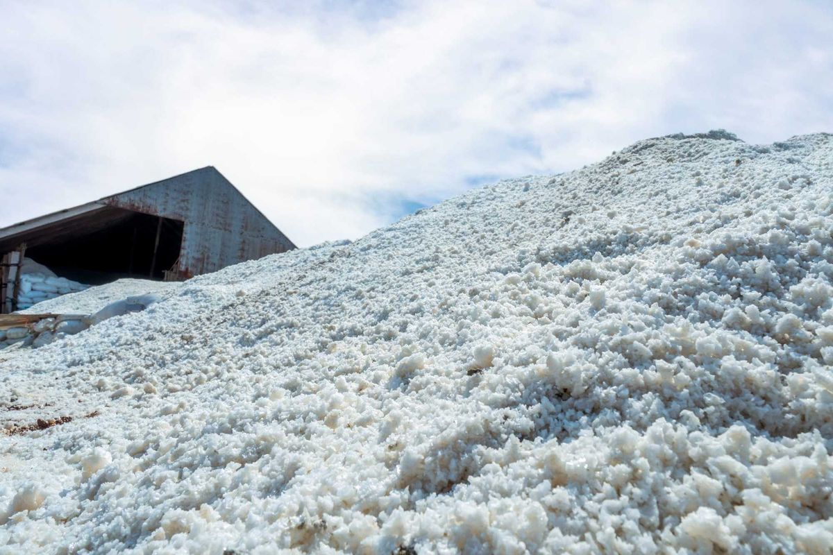 Brine salt pile.