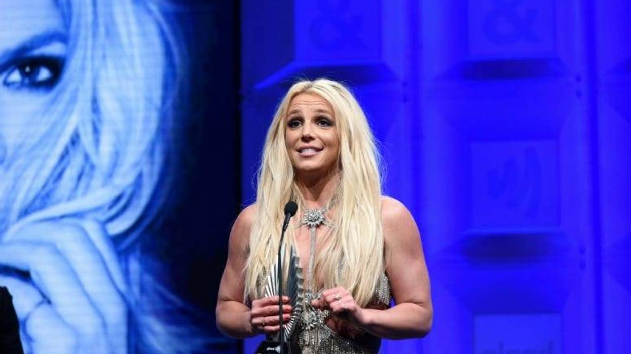 Britney Spears accepts the Vanguard Award onstage at the 29th Annual GLAAD Media Awards