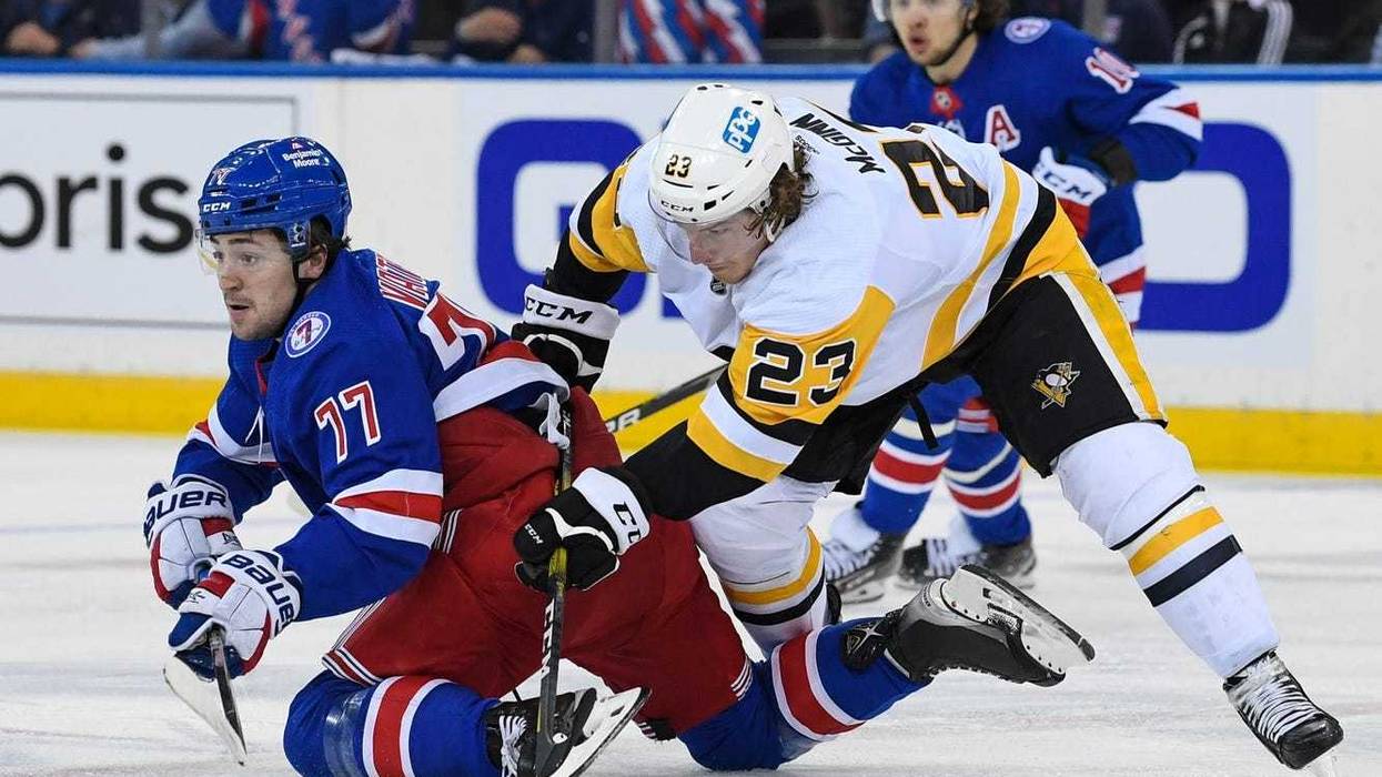 Brock McGinn battling with Rangers