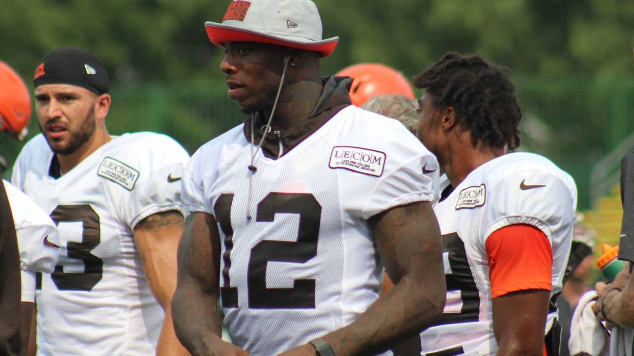 Browns receiver Josh Gordon attends practice on Aug. 20, 2018