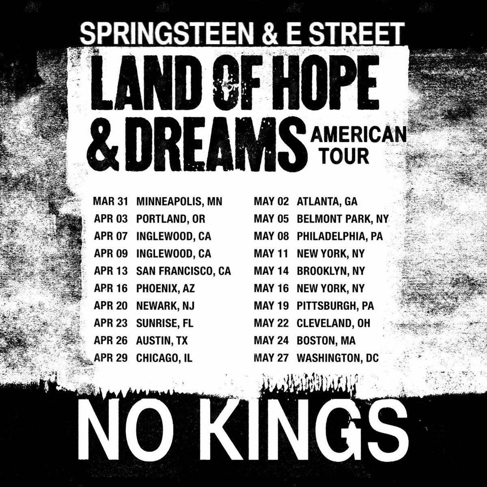Bruce Springsteen Tour list