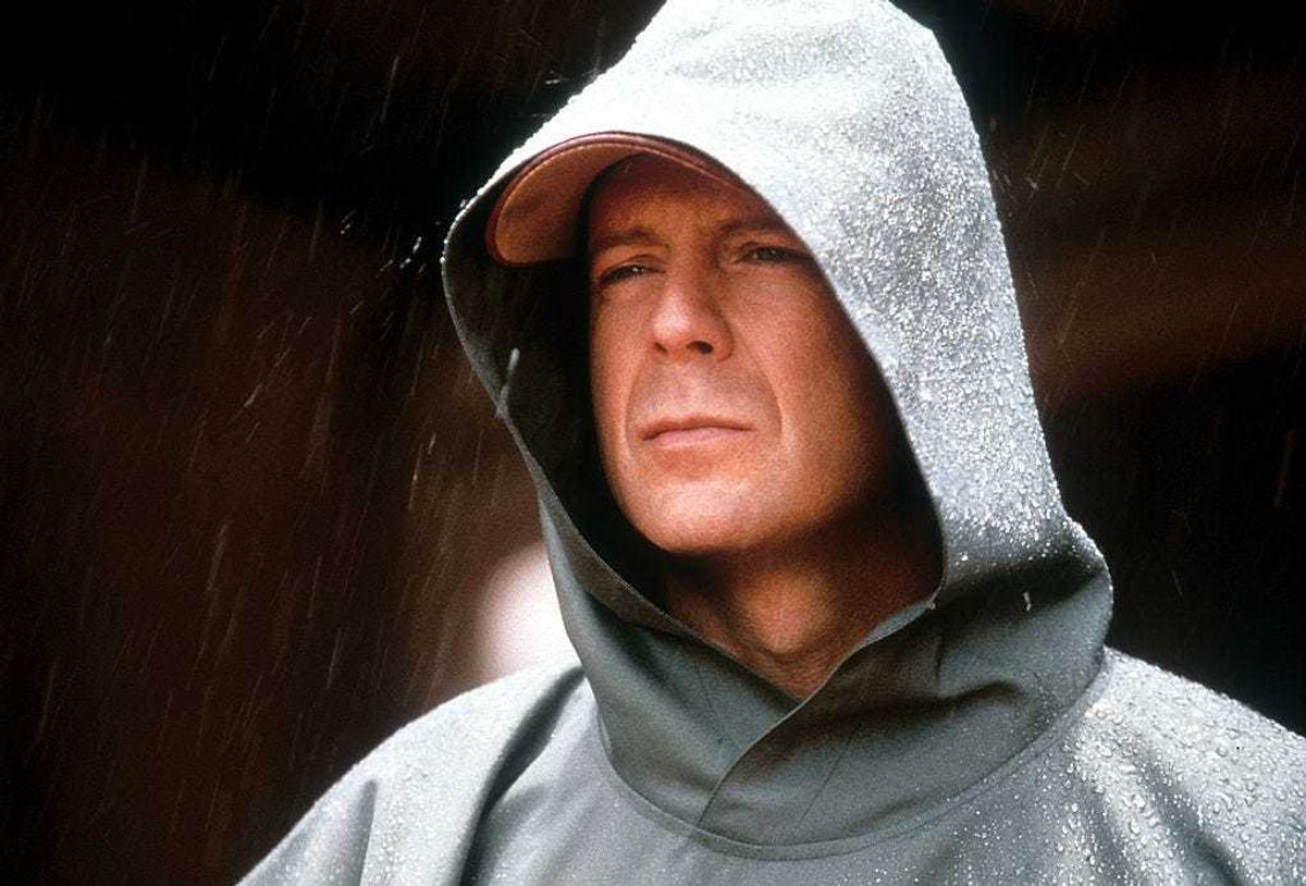 Bruce Willis in a scene from the film "Unbreakable"