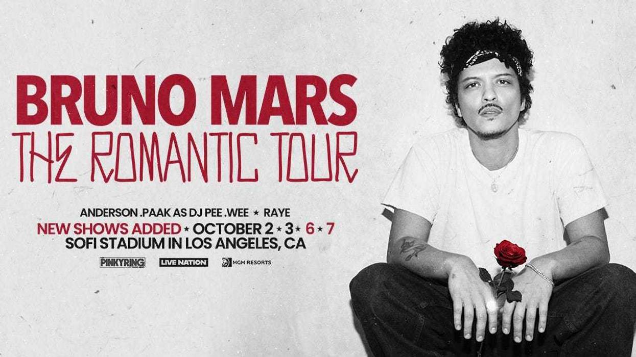 Bruno Mars 9/30-10/7
