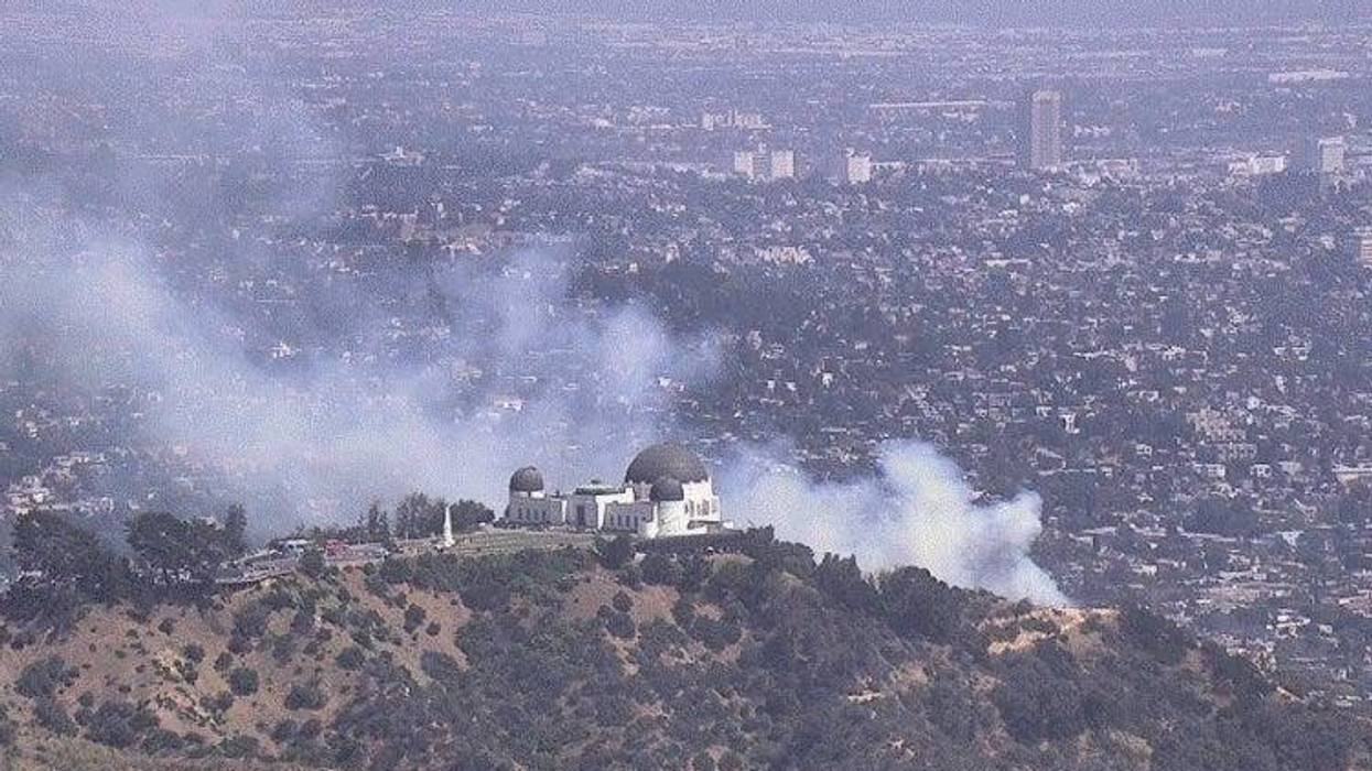 Brush fire in Griffith park