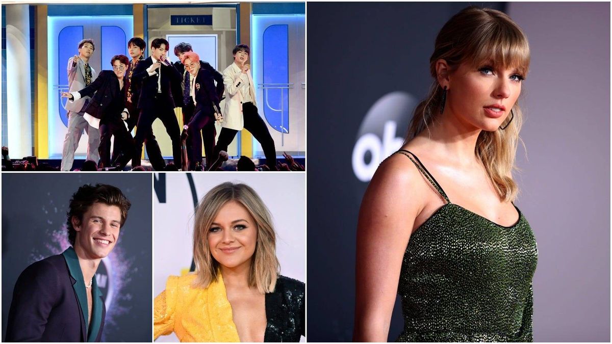 bts, shawn mendes, kelsea ballerini, taylor swift