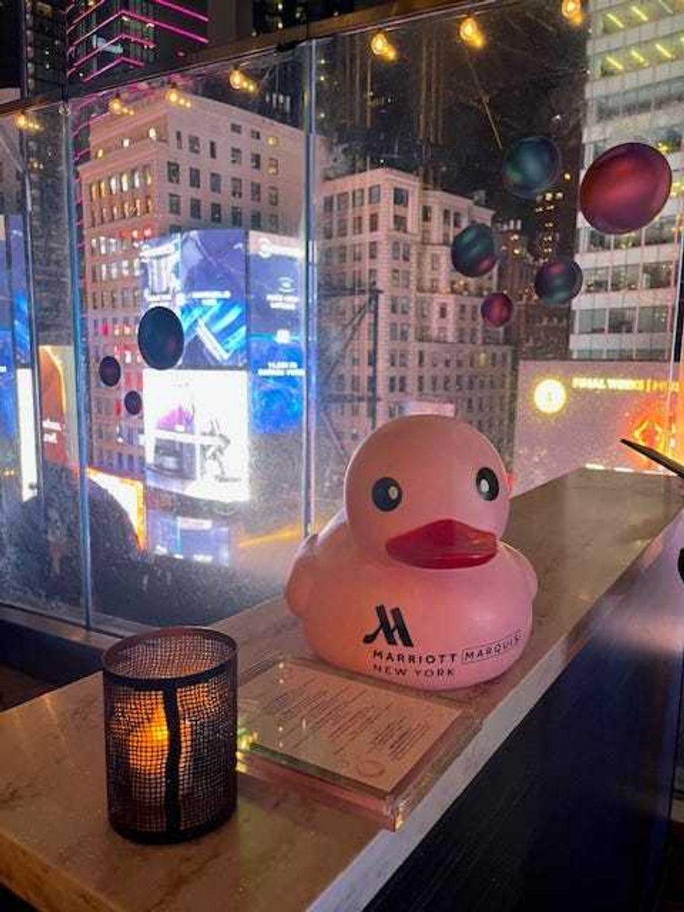 "Bubbles Over Broadway" at The Perch, on the eighth floor of the New York Marriott Marquis