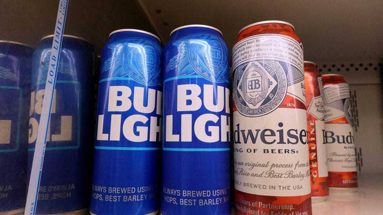 Bud Light, made by Anheuser-Busch, sits on a store shelf on July 27, 2023 in Miami, Florida.
