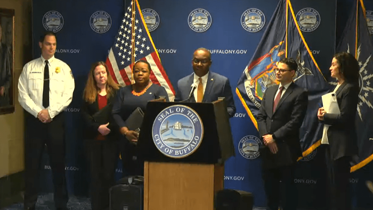 Buffalo Mayor Byron Brown announces a lawsuit the city is filing against members of the firearms industry, including local gun stores, gun manufacturers and distributors, for contributing to the city's gun violence crisis.