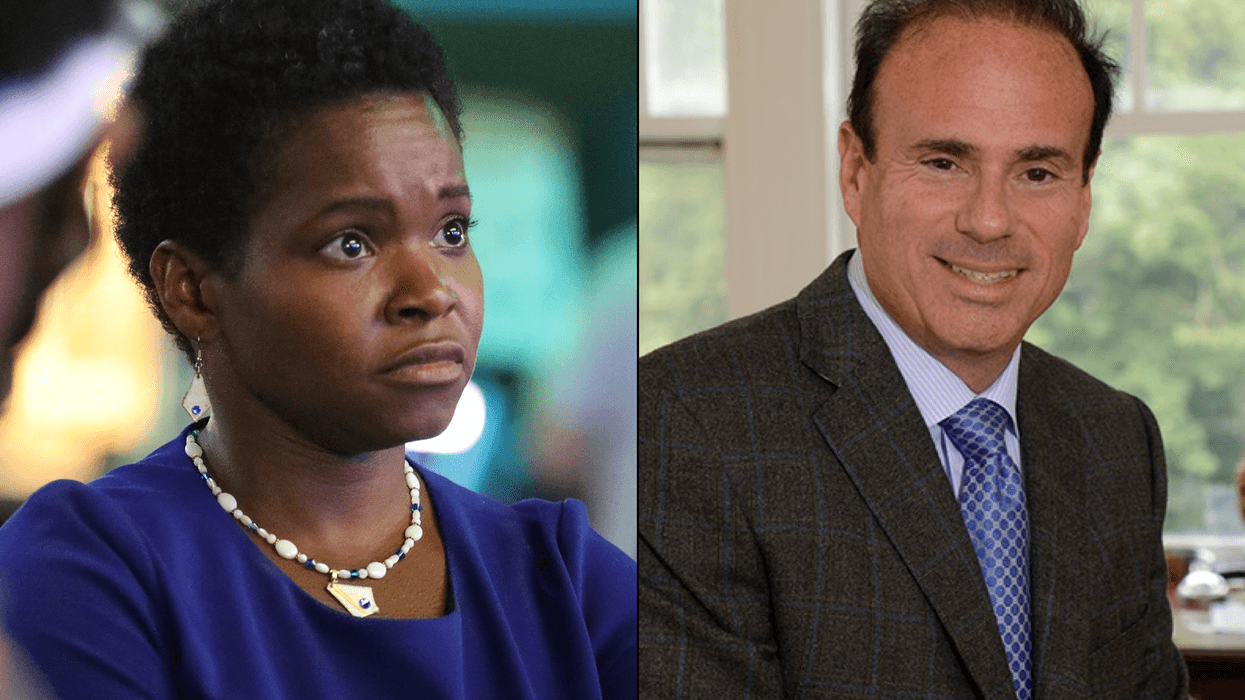 Buffalo mayoral candidate India Walton (left) and New York State Democratic Committee chair Jay Jacobs (right)