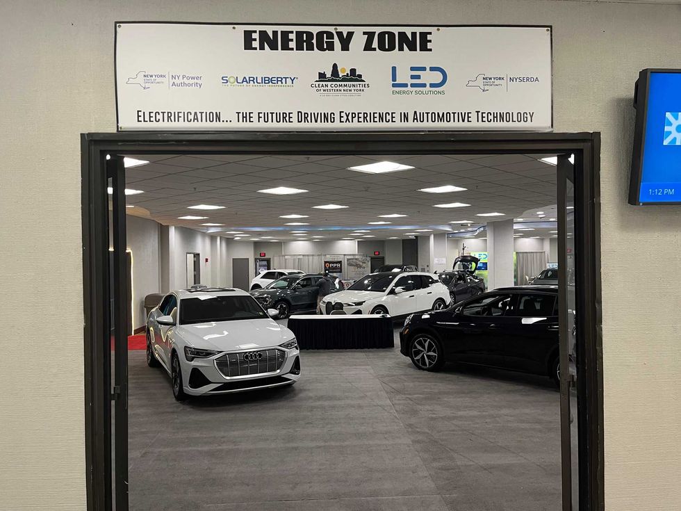 Buffalo, N.Y. - Entrance to the ENERGY ZONE exhibit at the Buffalo Auto Show.