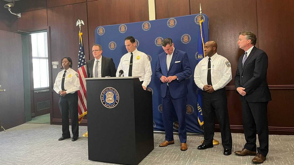Buffalo Police Commissioner Joseph Gramaglia and Erie County District Attorney John Flynn