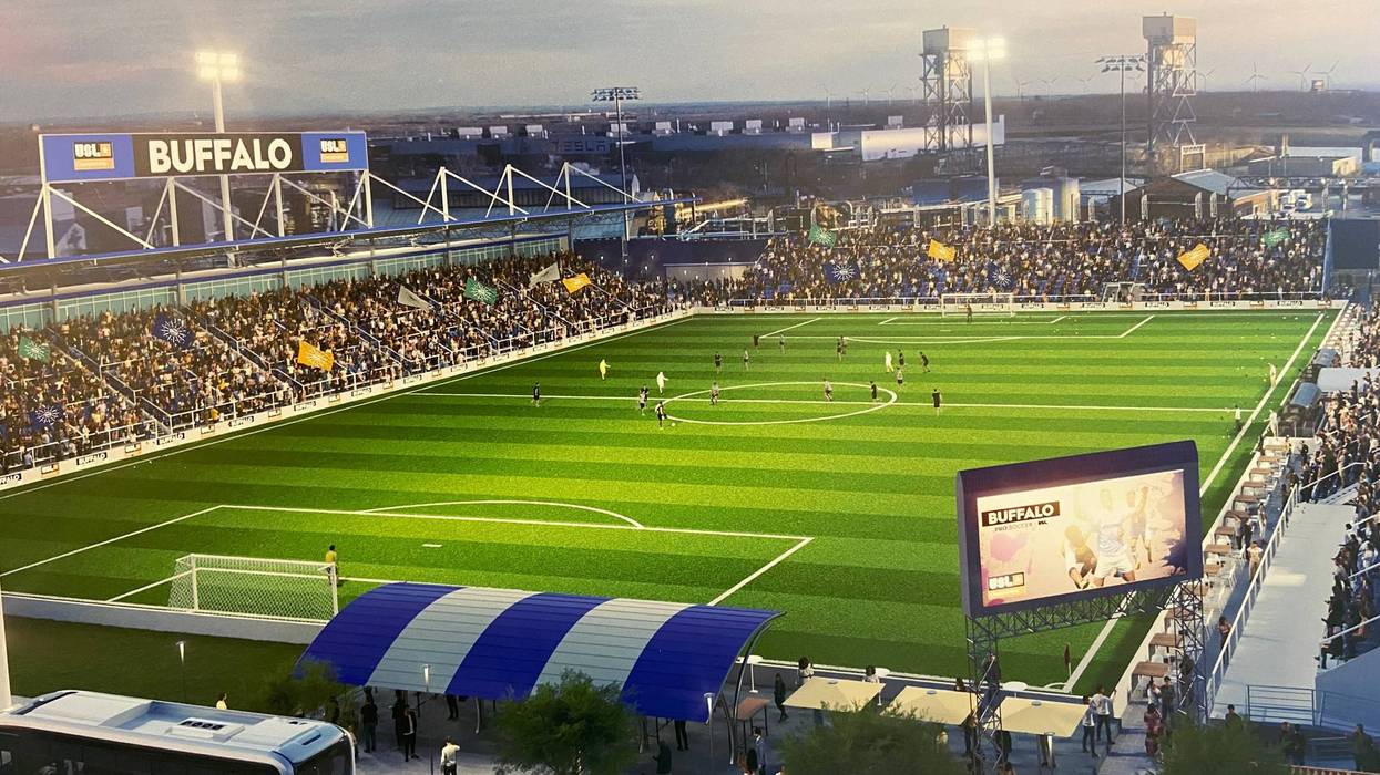 Buffalo Pro Soccer stadium was never developed on Elk Street.