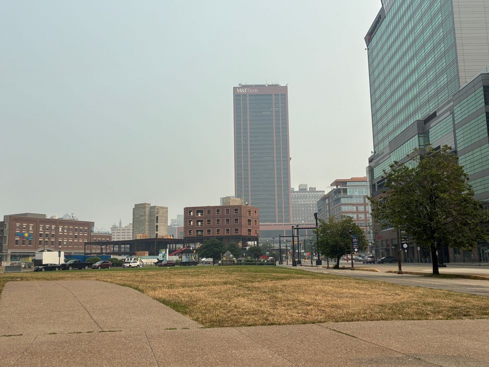 Outdoor workers proceeding with caution in smoky conditions
