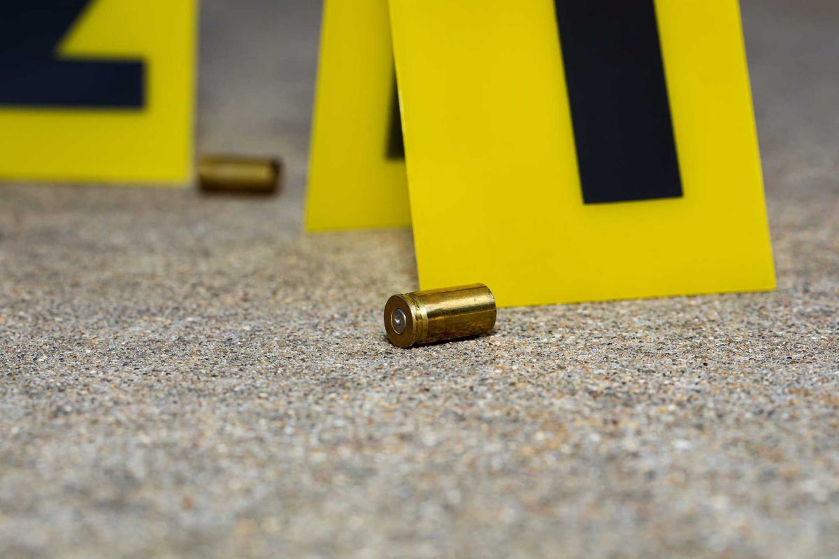Bullets at a crime scene.