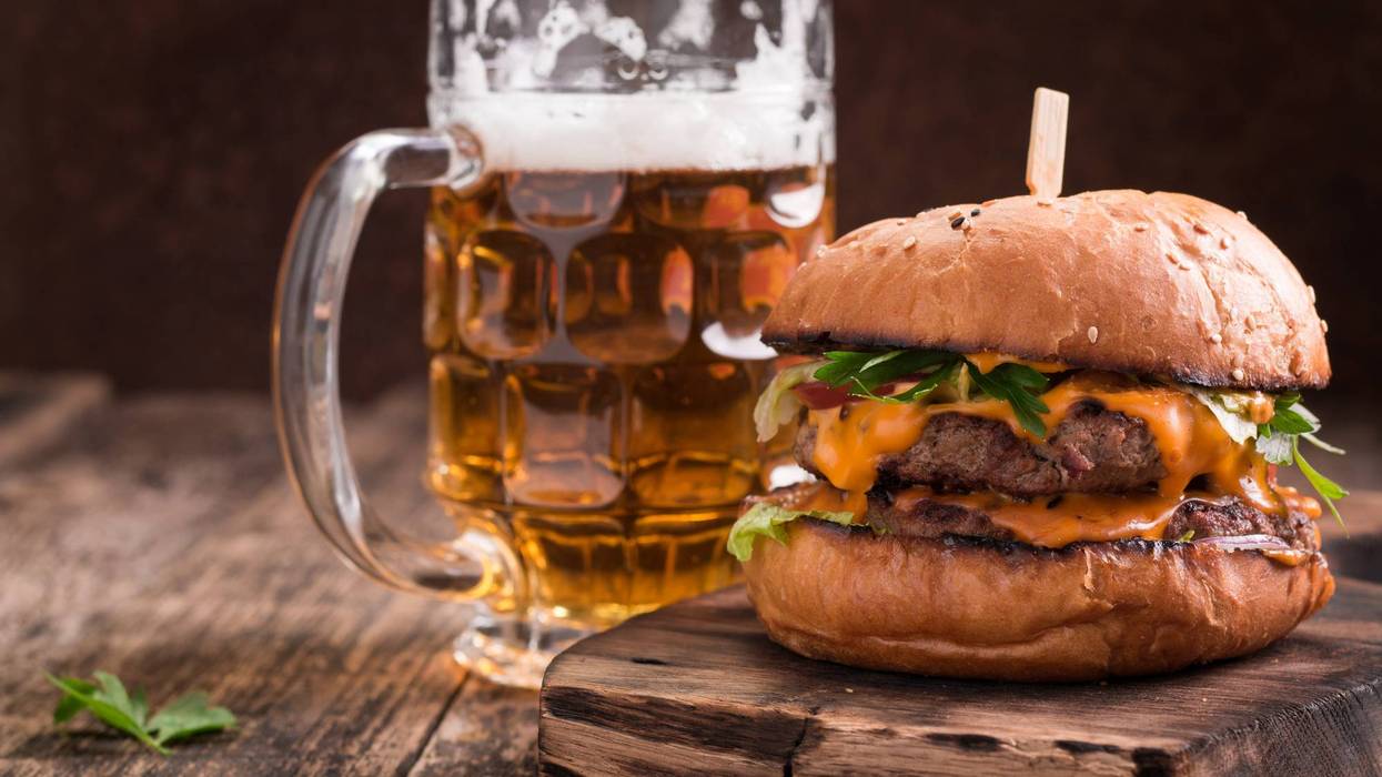 Burger and beer