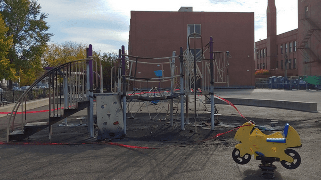 burned Chicago playground