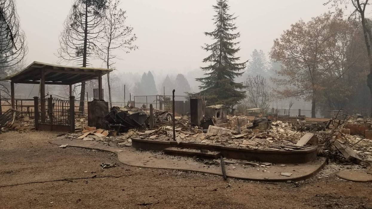 Burned home in Paradise from CalFire map